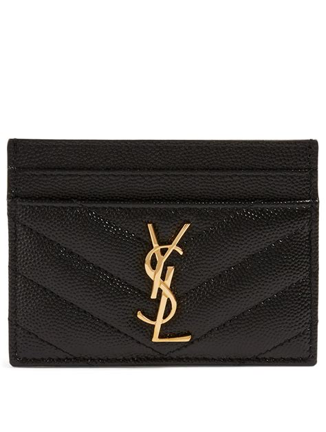 ysl card holder money clip|YSL monogram card holder.